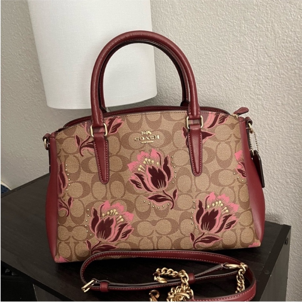 Coach Sage Carriall Tulip Print Satchel  Limited Edition